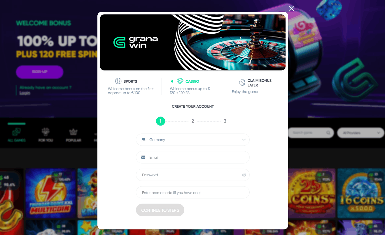 Cómo Registrarse en Granawin Casino – Paso a Paso